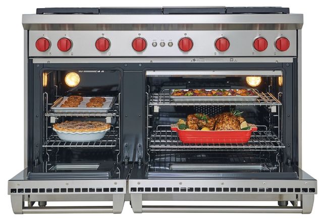 Wolf® 48" 6-Burners Stainless Steel Pro Style Liquid Propane Gas Range with Infrared Griddle -3