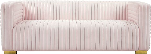 Meridian Furniture Ravish Pink Velvet Sofa-3
