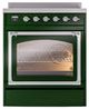 Ilve® Nostalgie II Noblesse 30'' Emerald Green Pro Style Induction Range with Chrome Trim-1