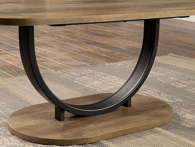 Furniture of America® Olbia 3-Piece Rustic Oak/Sand Black Living Room Table Set-1