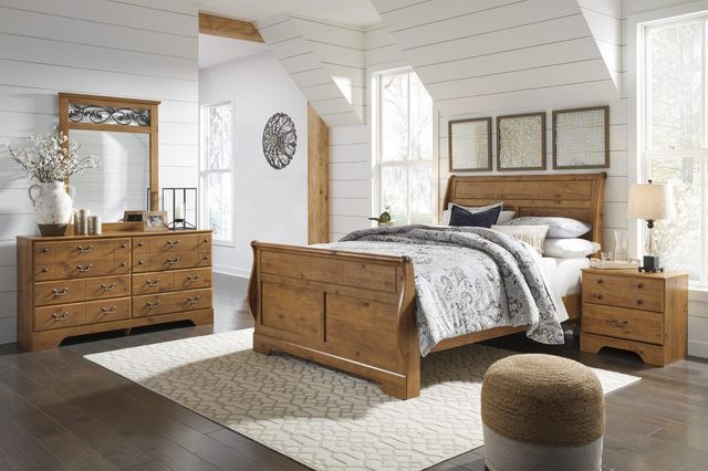 Signature Design by Ashley® Bittersweet 3 Piece Light Brown Queen Sleigh Bed Set-3