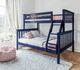 M3 Furniture Blue Twin/Full Bunk Bed-0