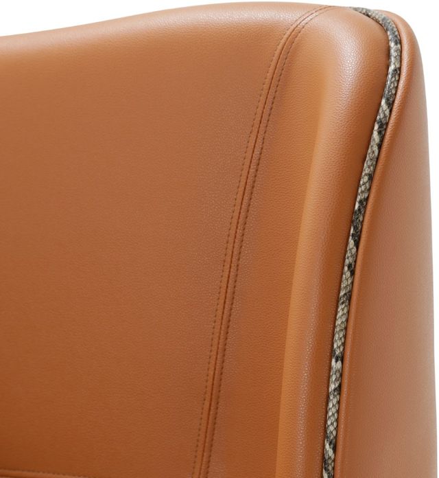 Michael Amini® 21 Cosmopolitan™ Diablo Orange Queen Upholstery Wing Panel Bed-2