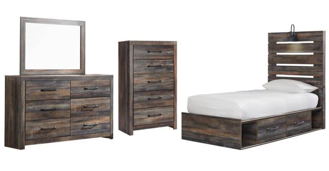 Signature Design by Ashley® Drystan 4-Piece Multi Twin Panel Storage Bed Set-0