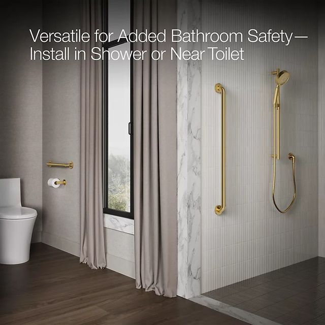 KOHLER® Contemporary Vibrant Brushed Bronze 36" Grab Bar-3