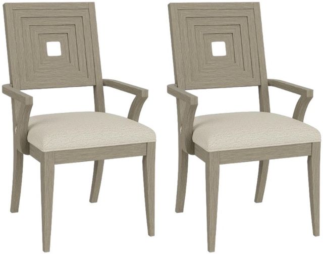 Riverside Furniture Cascade Dovetail 2-Piece Upholstered Wood Back Arm Chair Set-0