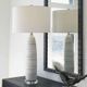 Uttermost® Levadia Light Gray/Matte White Table Lamp-1