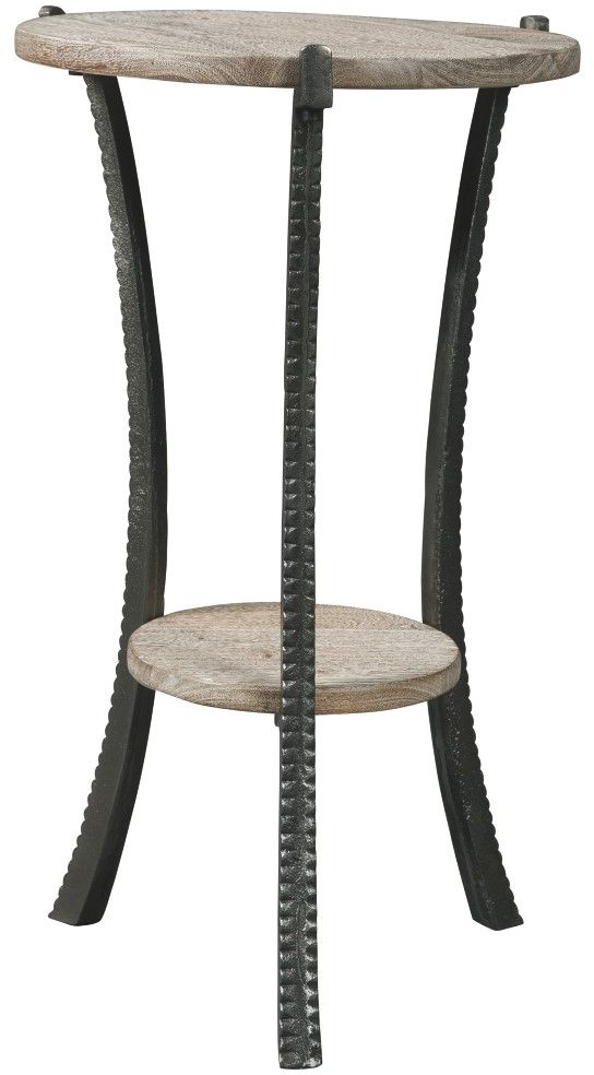 Signature Design by Ashley® Enderton Whitewash Accent Table with Pewter Stand -0