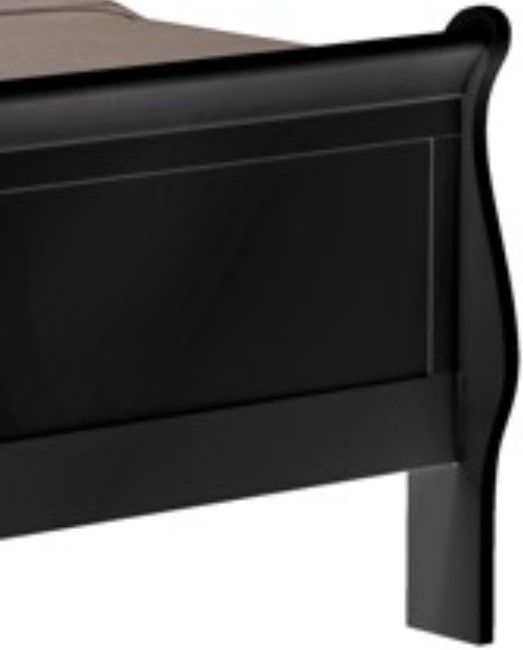 Crown Mark Louis Philip Black Wooden Full Sleigh Bed-1