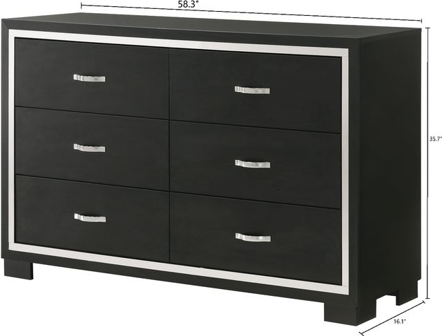 Crown Mark Gennro Black Dresser-2