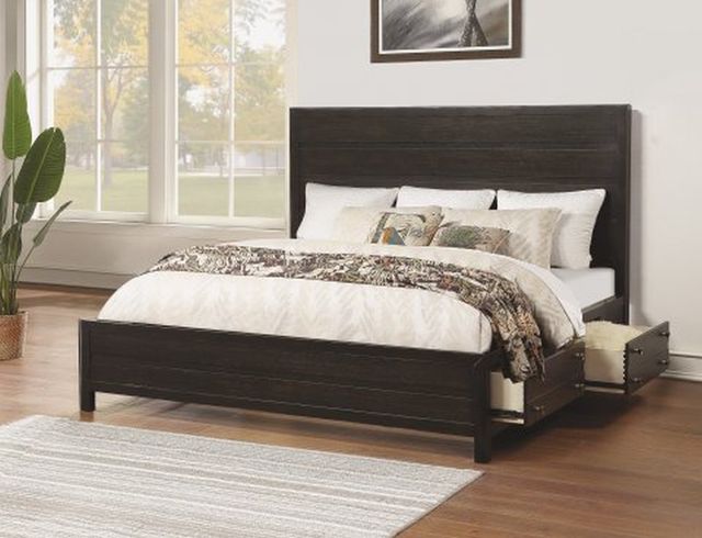 Flexsteel® Cologne Dark Brown King Storage Bed-1