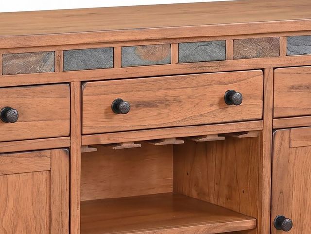Sunny Designs™ Sedona Rustic Oak Buffet with Slate-4