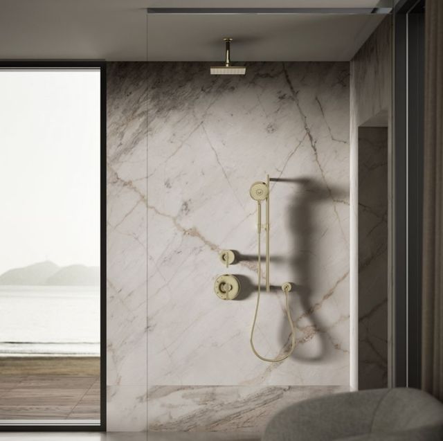 KOHLER® Contemporary Vibrant French Gold 1.75 GPM Square 8" Single-Function Rainhead-2