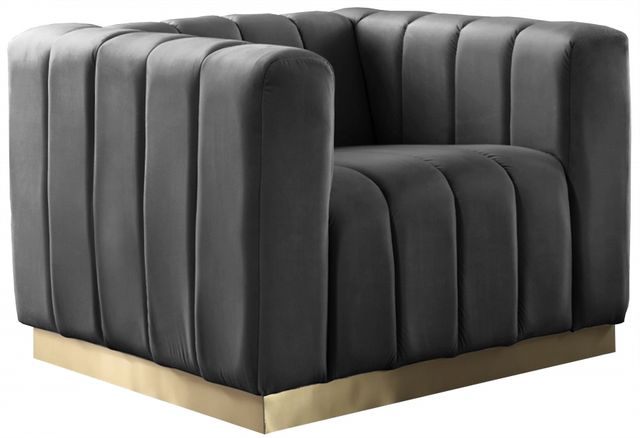 Meridian Furniture Marlon Grey Velvet Chair-0
