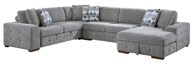 Homelegance® Raife 4-Piece Gray Sectional with Right Chaise-0
