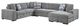 Homelegance® Raife 4-Piece Gray Sectional with Right Chaise-0