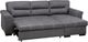 Titus Furniture Grey Pull-Out Sofa Sleeper Sectional and Reversible Chaise -2