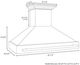 ZLINE Autograph Edition 48" Satin Stainless Steel Wall Mounted Range Hood ith White Matte Shell and Polished Gold Handle -1