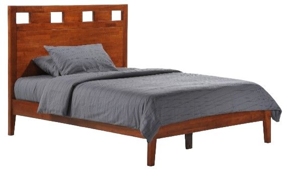 Night & Day Furniture™ Spices Bedroom K-Series Tamarind Cherry Queen Panel Bed-0