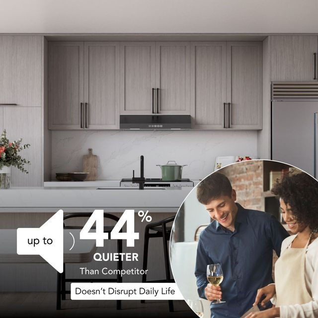 Broan® GLA2 Series 30" Black Stainless Steel Under Cabinet Range Hood-2