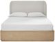 Modus Furniture Penny Buff Cream Ash/Oatmeal Eastern King Upholstered Platform Bed-3