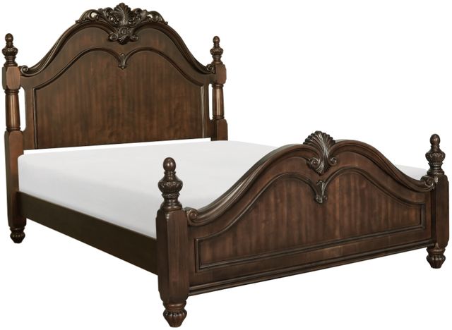 Homelegance® Mont Belvieu Dark Cherry California King Bed-0