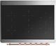 Ilve® Majestic III 36" Blue Gray Pro Style Induction Range with Solid Door and Copper Trim-2