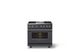 Viking® 5 Series 36" Cast Black Pro Style Dual Fuel (NG) Range with Polished Chrome Trim-3