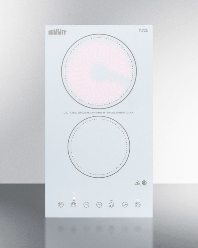 Summit® 12" White Electric Cooktop-2