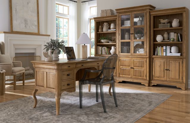 aspenhome® Chateau Philippe Cognac Glass Door Bookcase-1