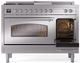 Ilve® Nostalgie II Series 48" Stainless Steel Pro Style Dual Fuel Range-3