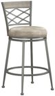 HH2 Home Hutchinson Pewter Swivel Counter Stool-0