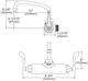 Elkay Chrome Foodservice 3-8" Adjustable Centers Wall Mount Faucet with 10" Arc Tube Spout-1