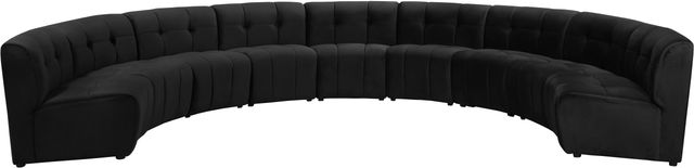 Meridian Furniture Limitless 9-Piece Black Velvet Modular Sectional-0