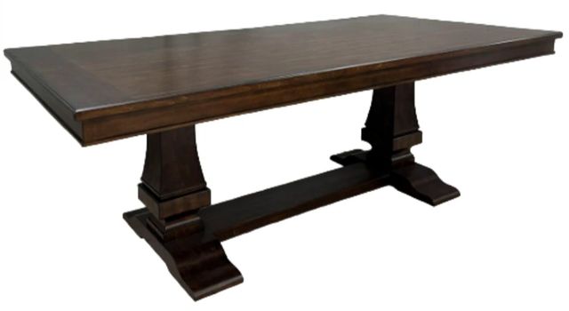 Elements International Philippe Cherry Dining Table with 19" Leaf-0