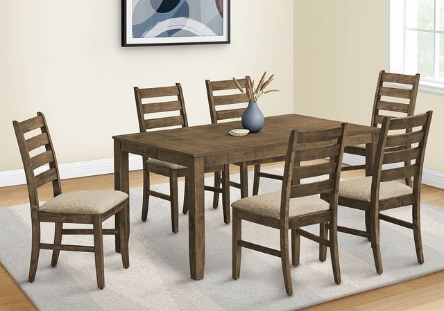 Monarch Specialties Inc. Antique Brown 60" Rectangular Dining Table-1