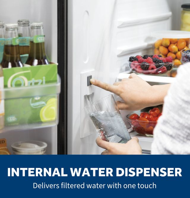 GE® 33" 18.6 Cu. Ft. Black Counter Depth French Door Refrigerator-3