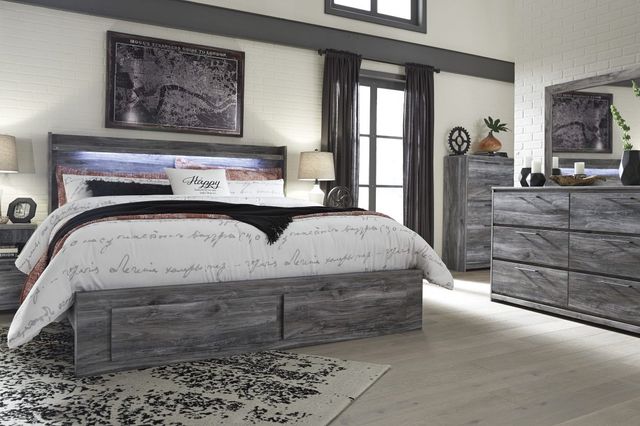 Signature Design by Ashley® Baystorm Gray King 2-Drawer Storage Panel Bed-3