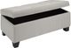 Kwality Imports 20091 Light Grey Storage Ottoman-1