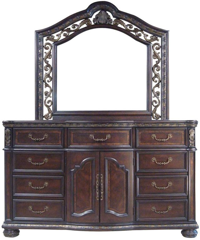 Steve Silver Co. Monte Carlo Cocoa Dresser and Mirror-0