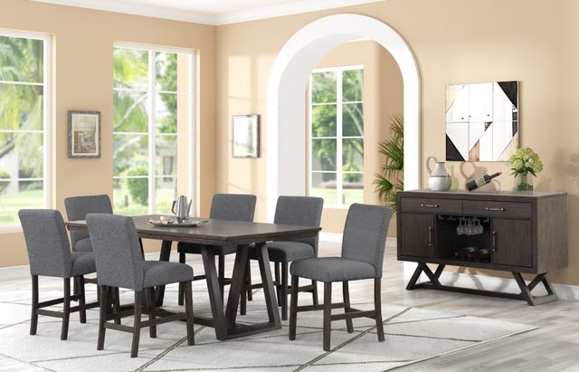 New Classic® Home Furnishings High Line 7-Piece Coffee/Gray Dining Set-1