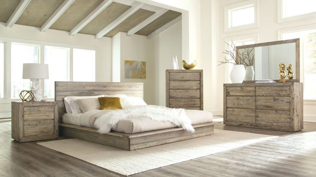 Napa Furniture Design Renewal Weathered Natural Driftwood Eastern King Panel Bed-1