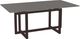 Amisco Customizable Ezra Taupe Glass Rectangular Dining Table Top with Metal Base-2