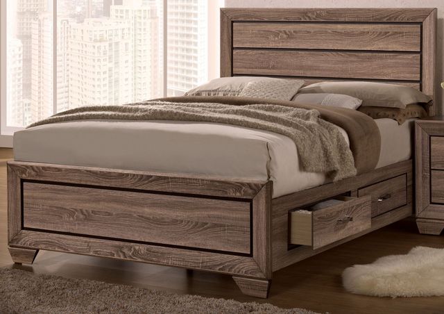 Coaster® Kauffman Washed Taupe Easter King Storage Headboard and Footboard-4