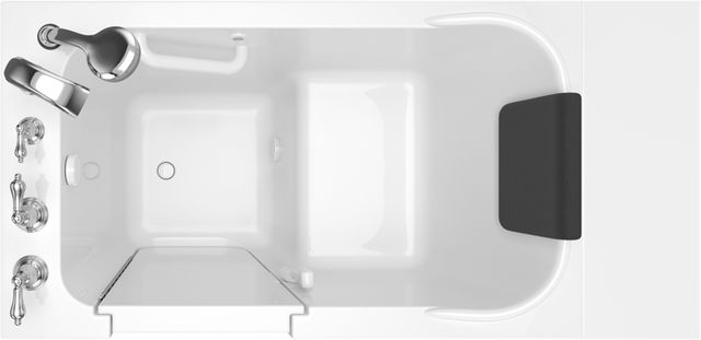 American Standard® Gelcoat Premium Series White 28" x 48"Walk-in Tub with Soaker System and Left-Hand Drain-2