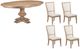Liberty Furniture Haven Hills 5-Piece Camel Beige/Sand Pedestal Table Set-0