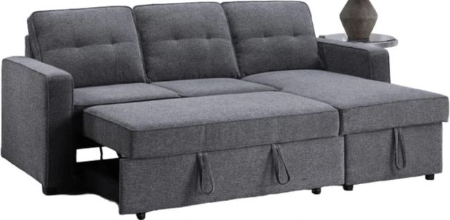 Steve Silver Co. Noah Gray Sleeper Chaise Sofa-1