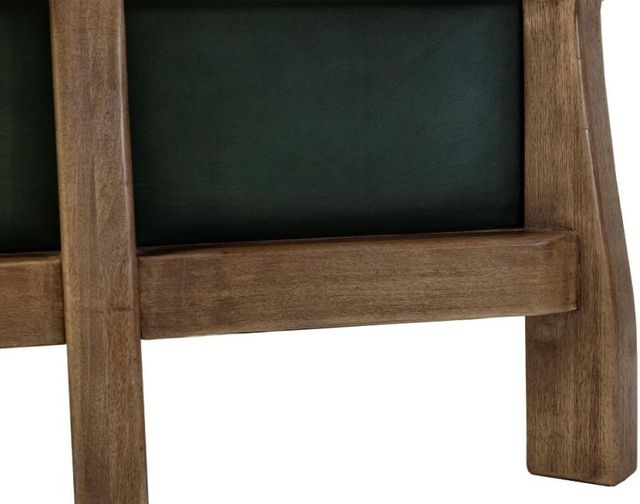 International Furniture Direct Roots Brown/Green Leather Loveseat-3