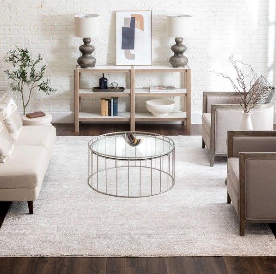 Karastan® Solitude Mandawa Cream Dark Grey 3' x 7' Runner Rug-3