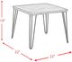 Elements International Bolton Walnut Occasional End Table with Black Base-2